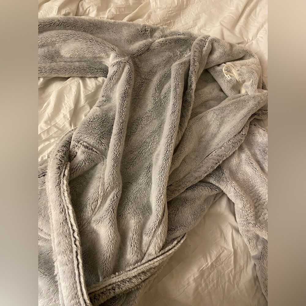 Grey Fluffy Robe